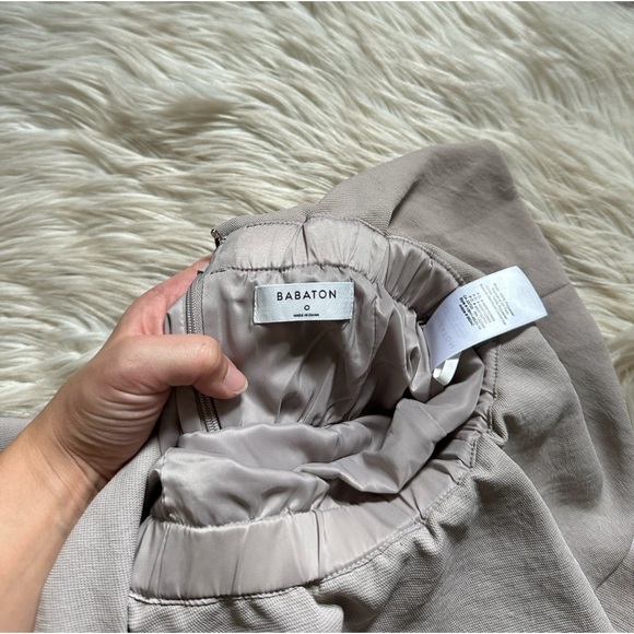 ARITZIA Babaton Strapless Flutter Jumpsuit In Taupe - Picture 4 of 6